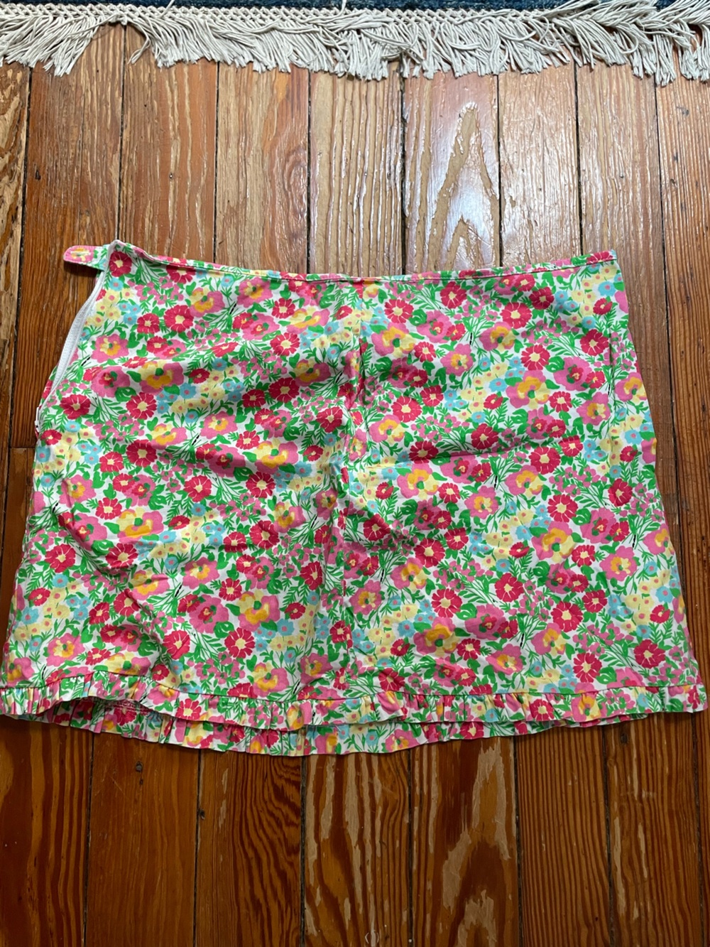 Lilly Pulitzer Pink, Green & Yellow Floral Mini Sz 4 Skirt